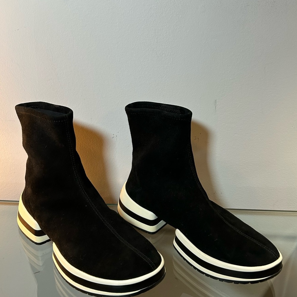 Stuart Weitzman suede sock booty high top sneaker size 7 1/2